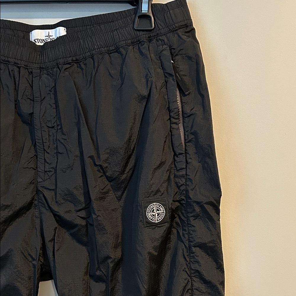 Stone Island Black Track Pants - Picture 4 of 9